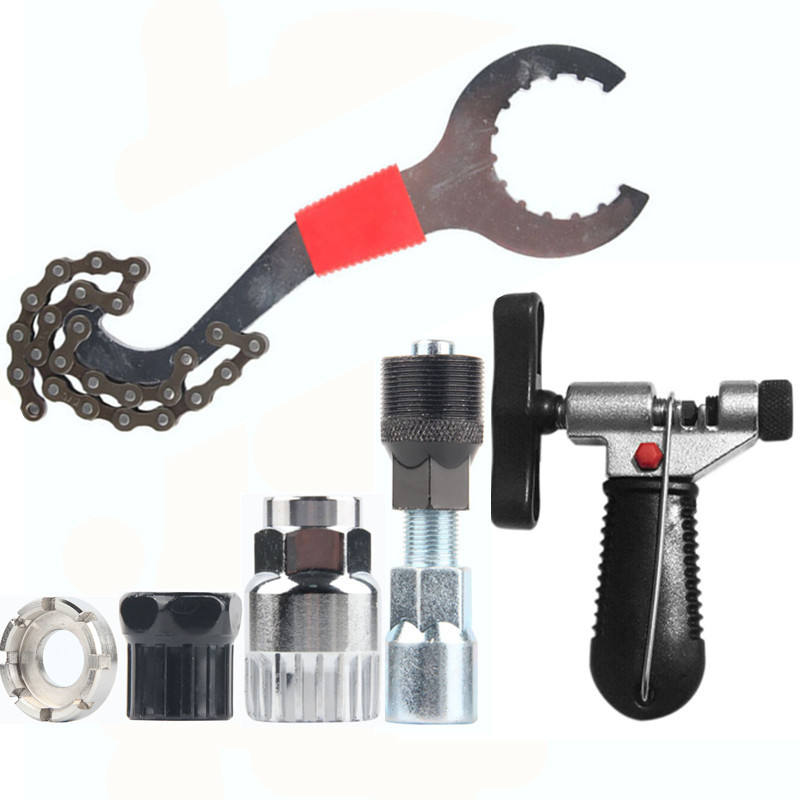 2023 Mountain bike repair chain cutter cycle repair Flywheel shaft disassembly combined bike repair tool set