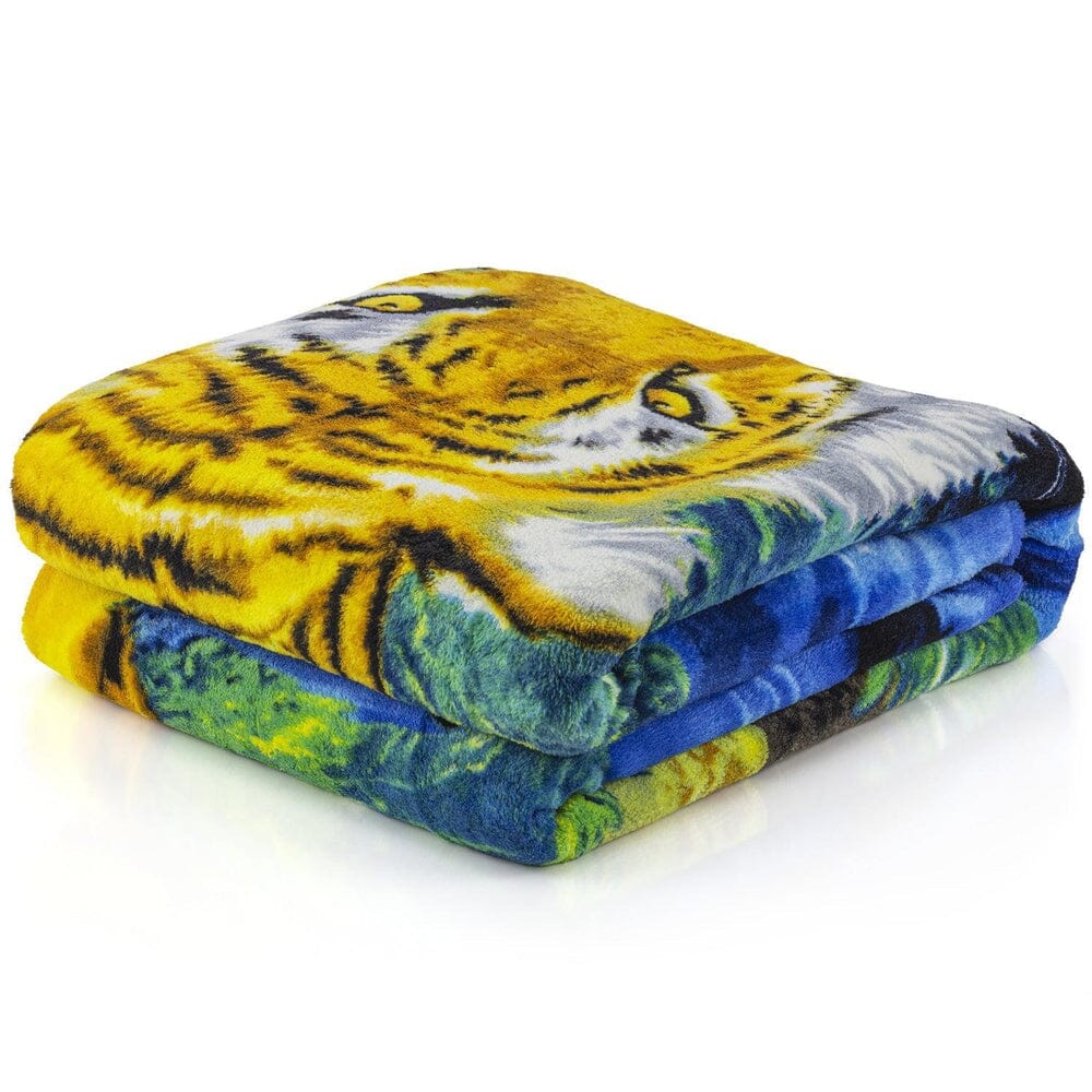 Moonlight Tiger Super Soft Plush Fleece Throw Blanket