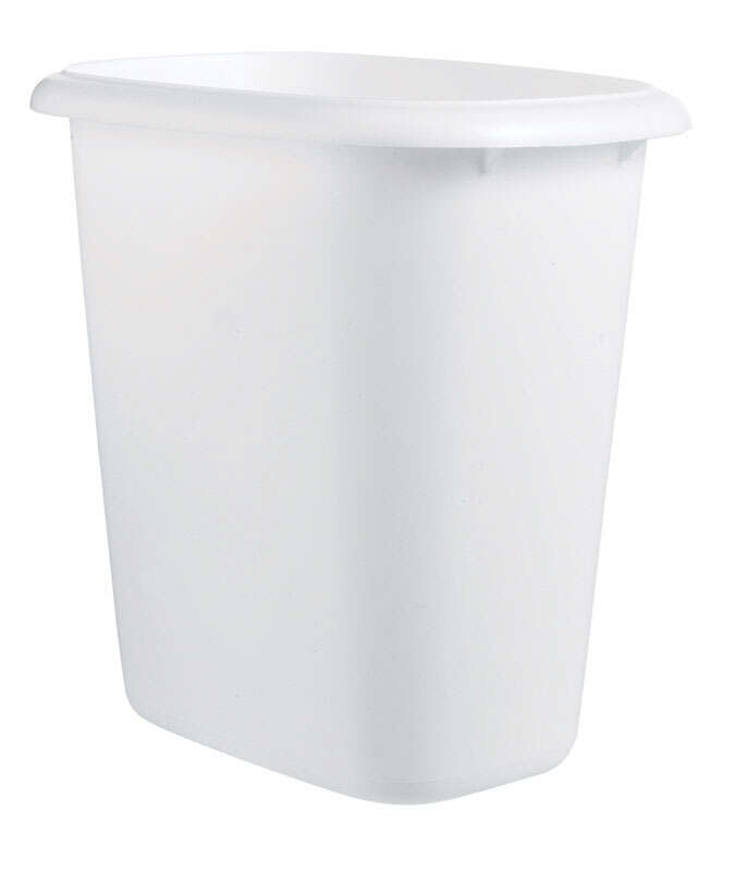 Rubbermaid 1.5 gal White Plastic Vanity Wastebasket