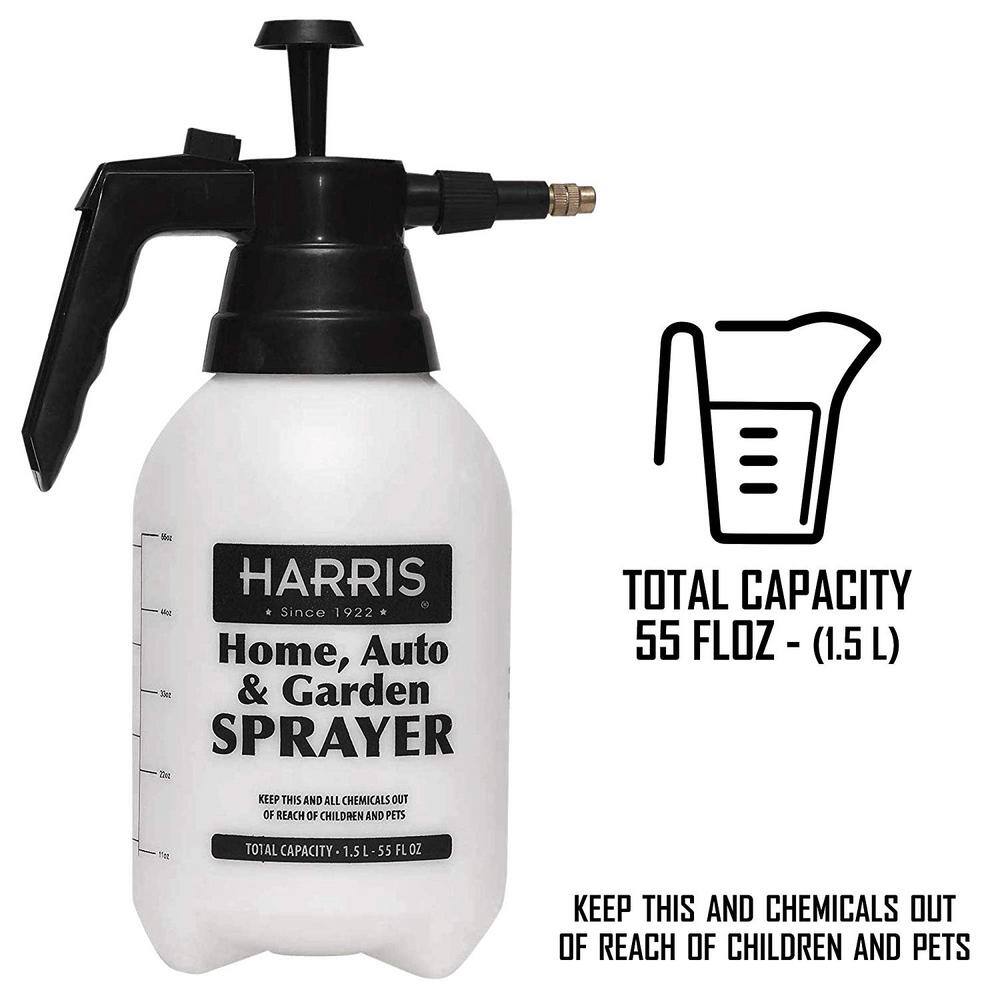 Harris 512 oz. 20% Vinegar Weed Killer and One 32 oz. and One 55 oz. Spray Bottle (4-Pack) 4VWEED128-PROF