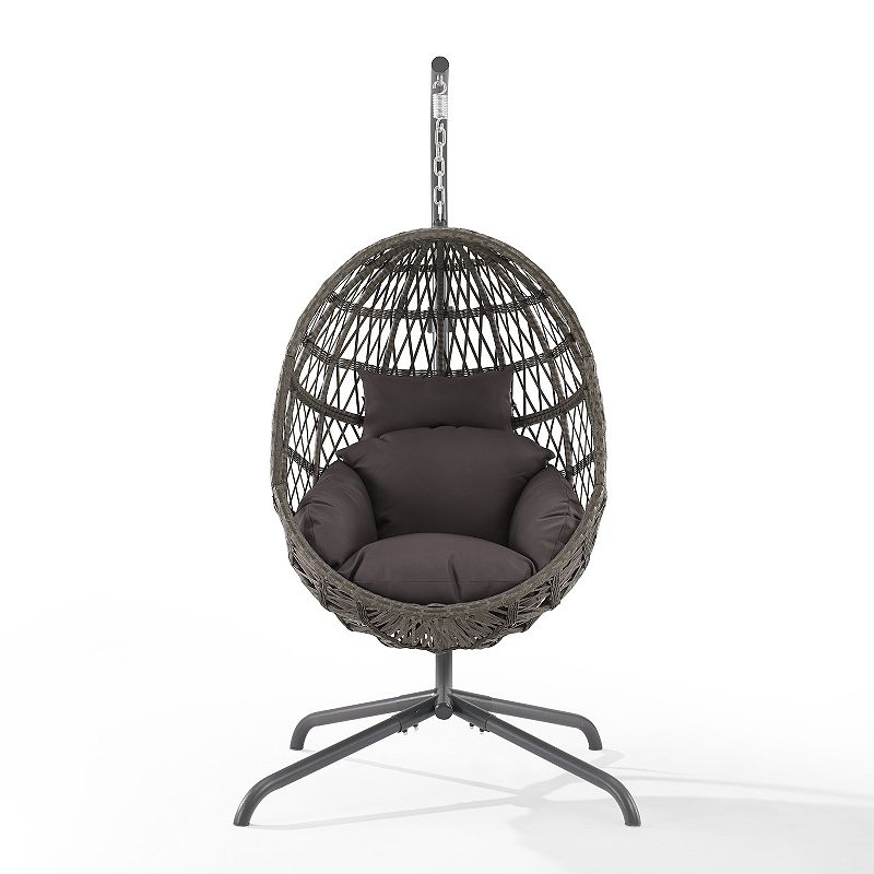 Crosley Tess Indoor / Outdoor Patio Wicker Hanging Egg Chair