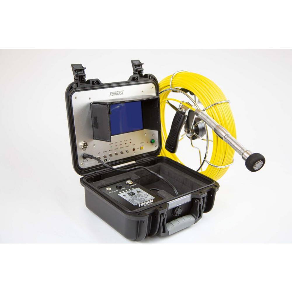 FORBEST Portable 130 ft. cable Color SewerDrainPipe inspection Camera W 512Hz Sonde Transmitter PIC3188SDT-130