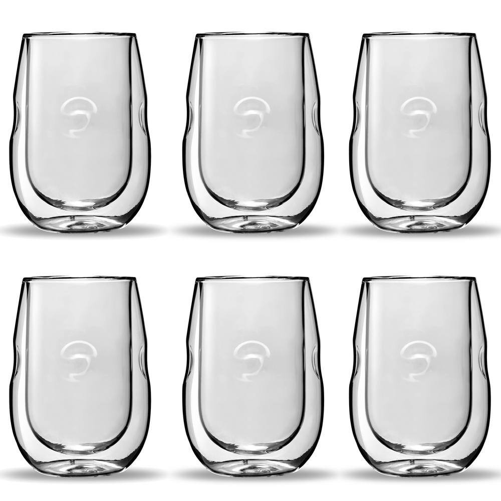 Ozeri Moderna Artisan Series 10 oz. Double Wall Insulated Wine and Beverage Glasses (Set of 6) DW10W-6