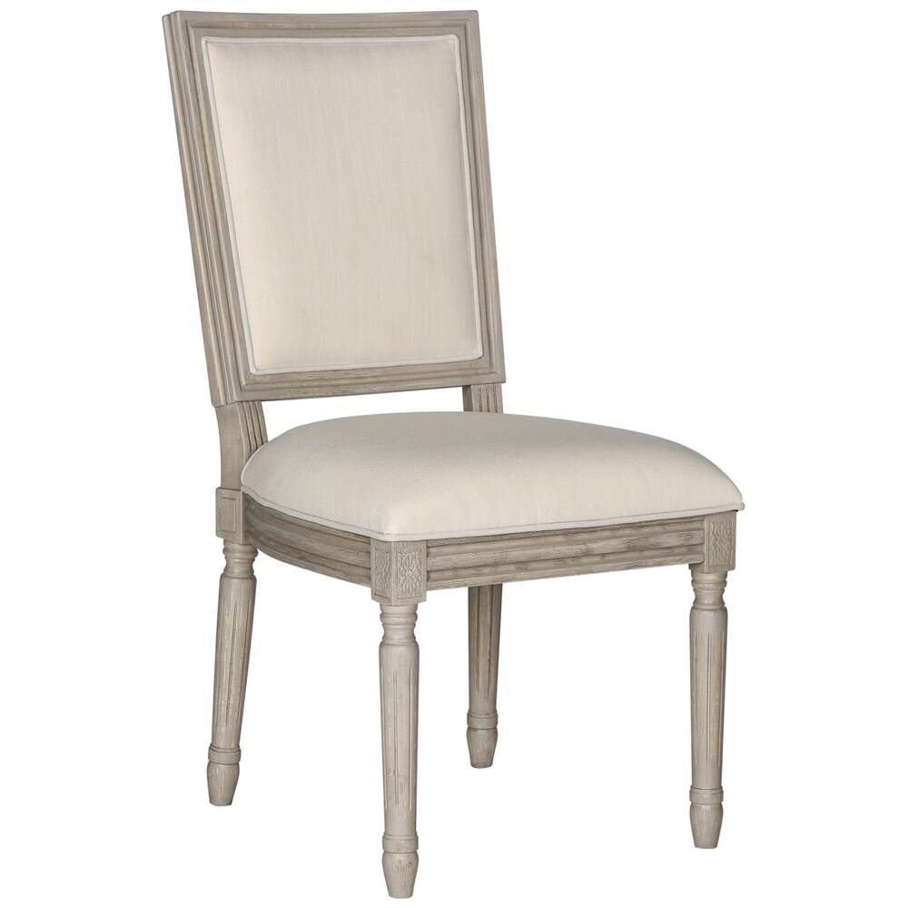 SAFAVIEH Dining Buchanan Light Beige Rectangular Dining Chair (Set of 2)   19\