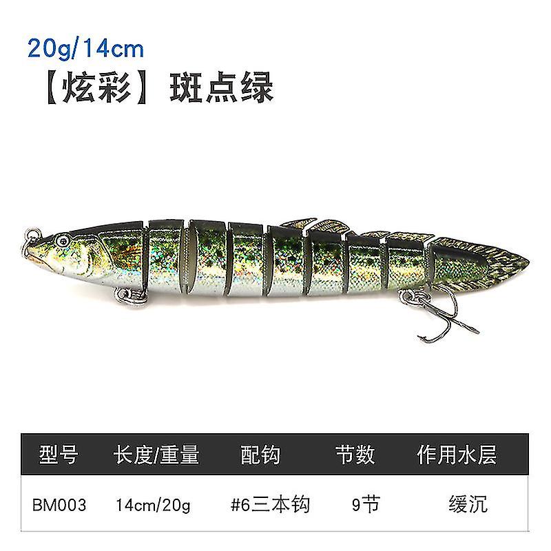 14cm 20g Fishing Lure Eel 9 Segments Multi Jointed Sinking Wobbler For Pike Perch Swimbait Crankbait