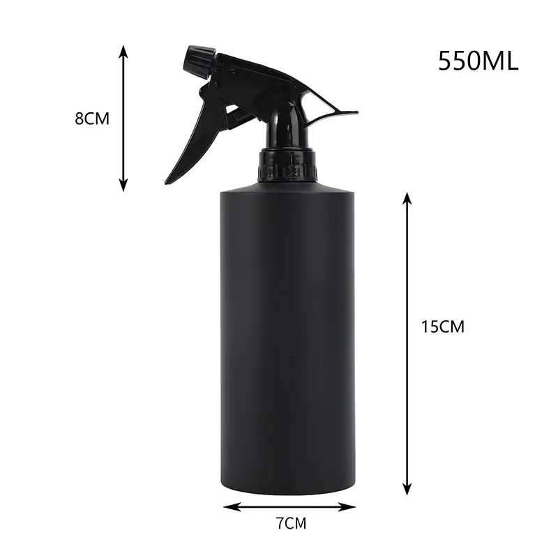 Refillable Portable Sprayer Water Container Black Trigger Sprayer W/Mist and Stream Settings