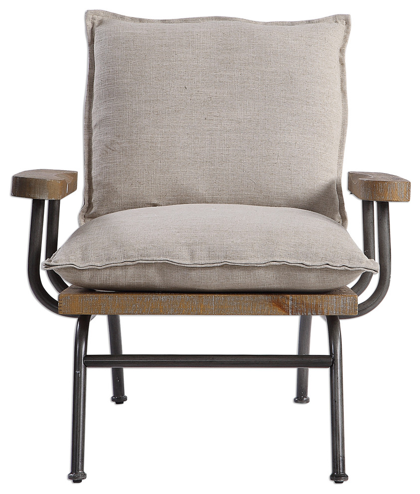 Declan Industrial Accent Chair   Industrial   Armchairs And Accent Chairs   by Ownax  Houzz