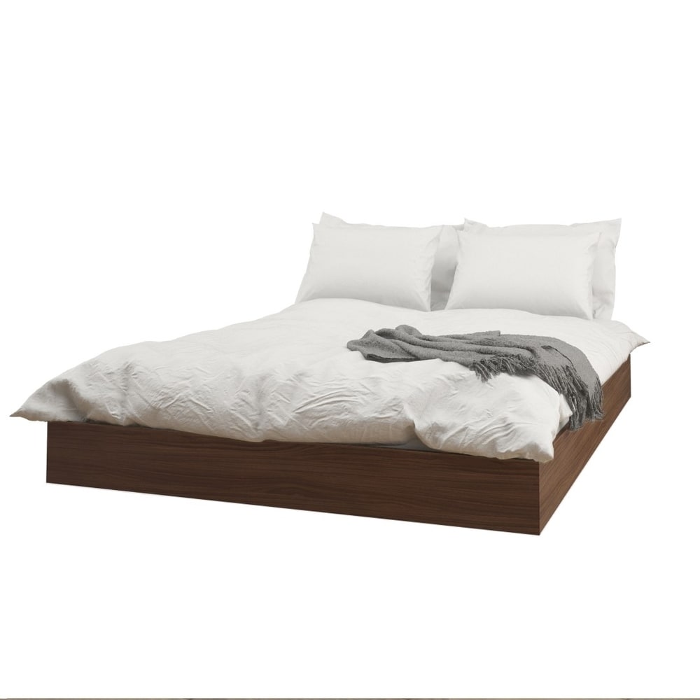 Nexera Alibi Platform Bed  Walnut