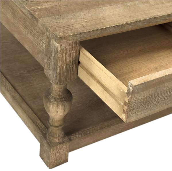 Coffee Table Cocktail EROS Chestnut Wood   French Country   Coffee Tables   by EuroLuxHome  Houzz