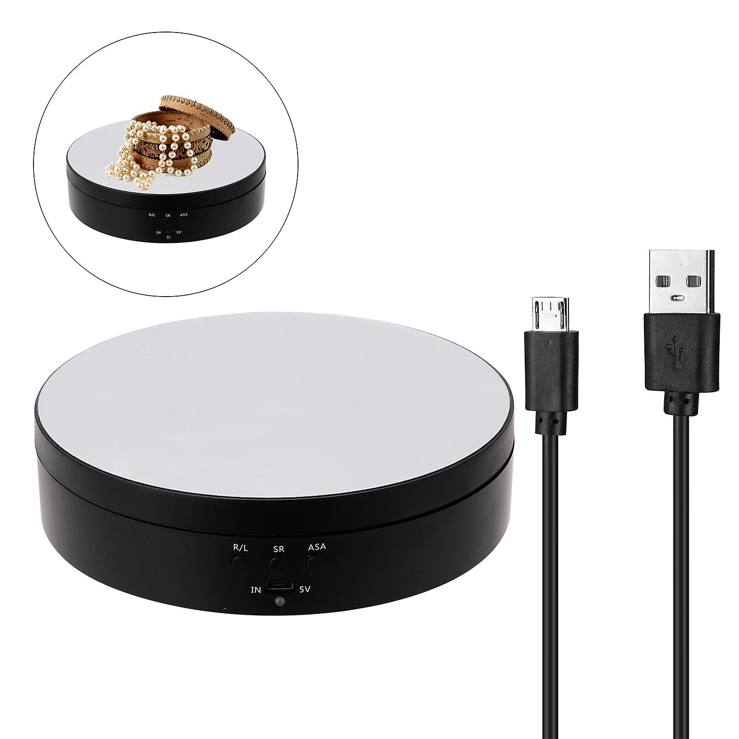 360 Degree Electric Rotating Turntable Display Stand For Photography Video Shooting Props Jewelry Display Turntable Black