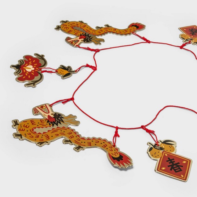 Lunar New Year Yellow Dragons Garland