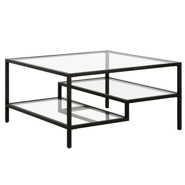 Lovett 32'' Wide Square Coffee Table in Blackened Bronze