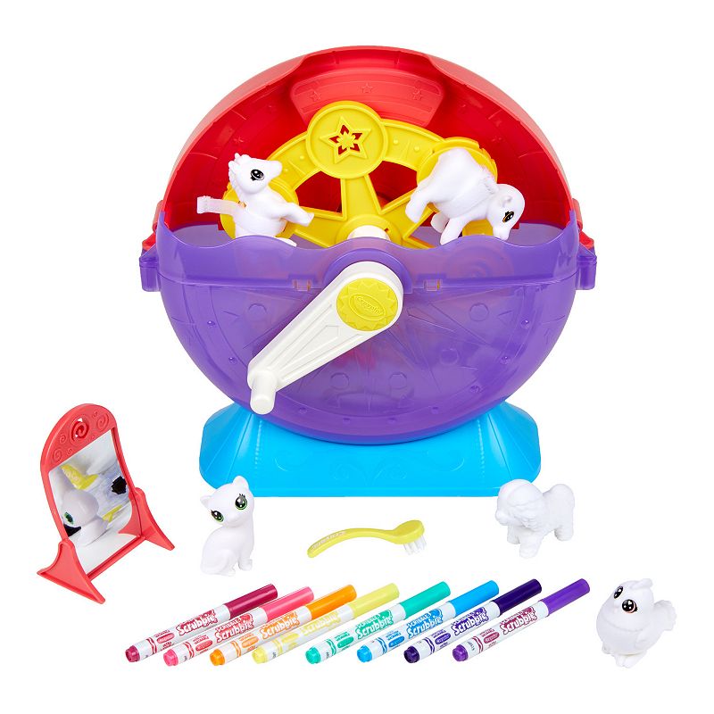 Crayola Scribble Scrubbie Pets Spin and Wash Carnival Playset