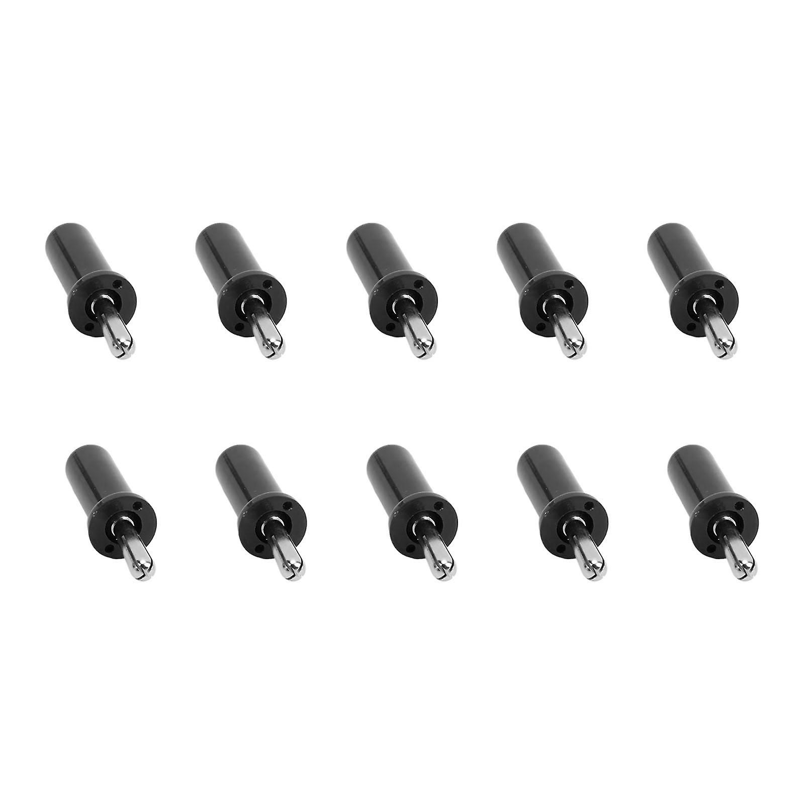 10pcs Banana Plug 4mm Cross Slot Gold Plated Brass Solder Type Connector For Speaker Cableblack