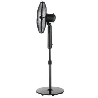 Ecohouzng 16 in. Black AC Pedestal Fan with Remote HUCT440012SH