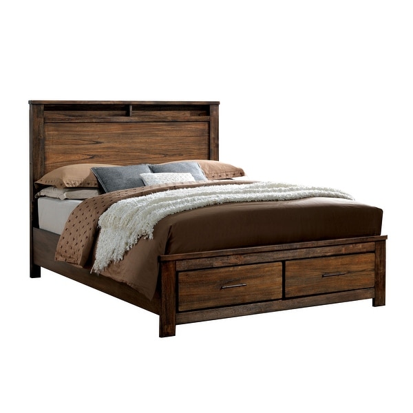 Slyvester Rustic California King Antique Oak 2-piece Bed Set - - 25324689