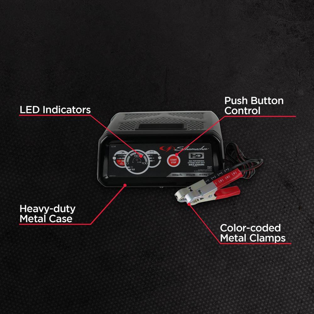 Schumacher Electric Schumacher Automotive 12-Volt 100-Amp Fully Automatic Battery Charger and Jump Starter SC1341