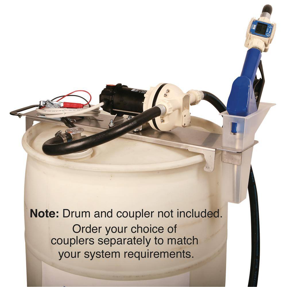 Liquidynamics 12-Volt Diesel Exhaust Fluid Drum Topper Pump with Automatic Nozzle for 55 Gal. Drums 33115-S2A