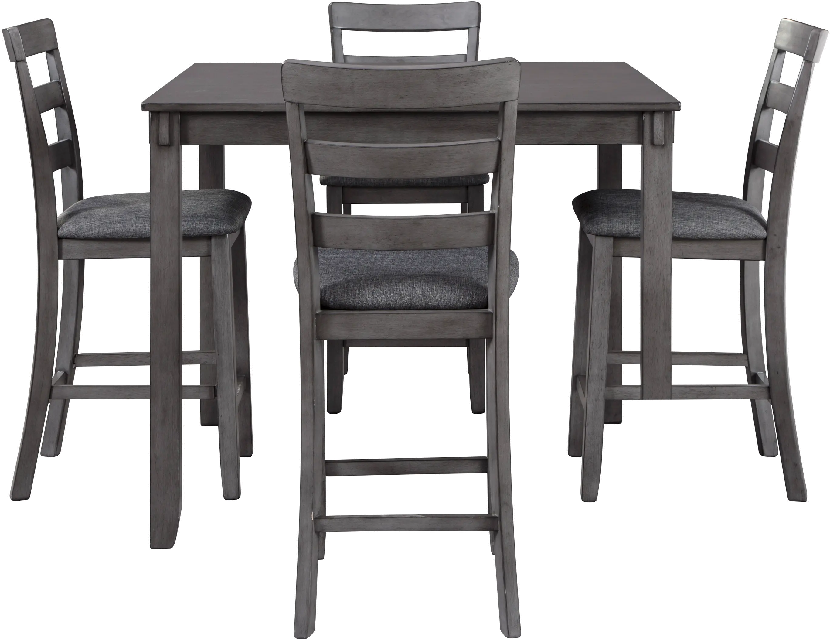 Bridson Transitional Gray 5 Piece Counter Height Dining Set