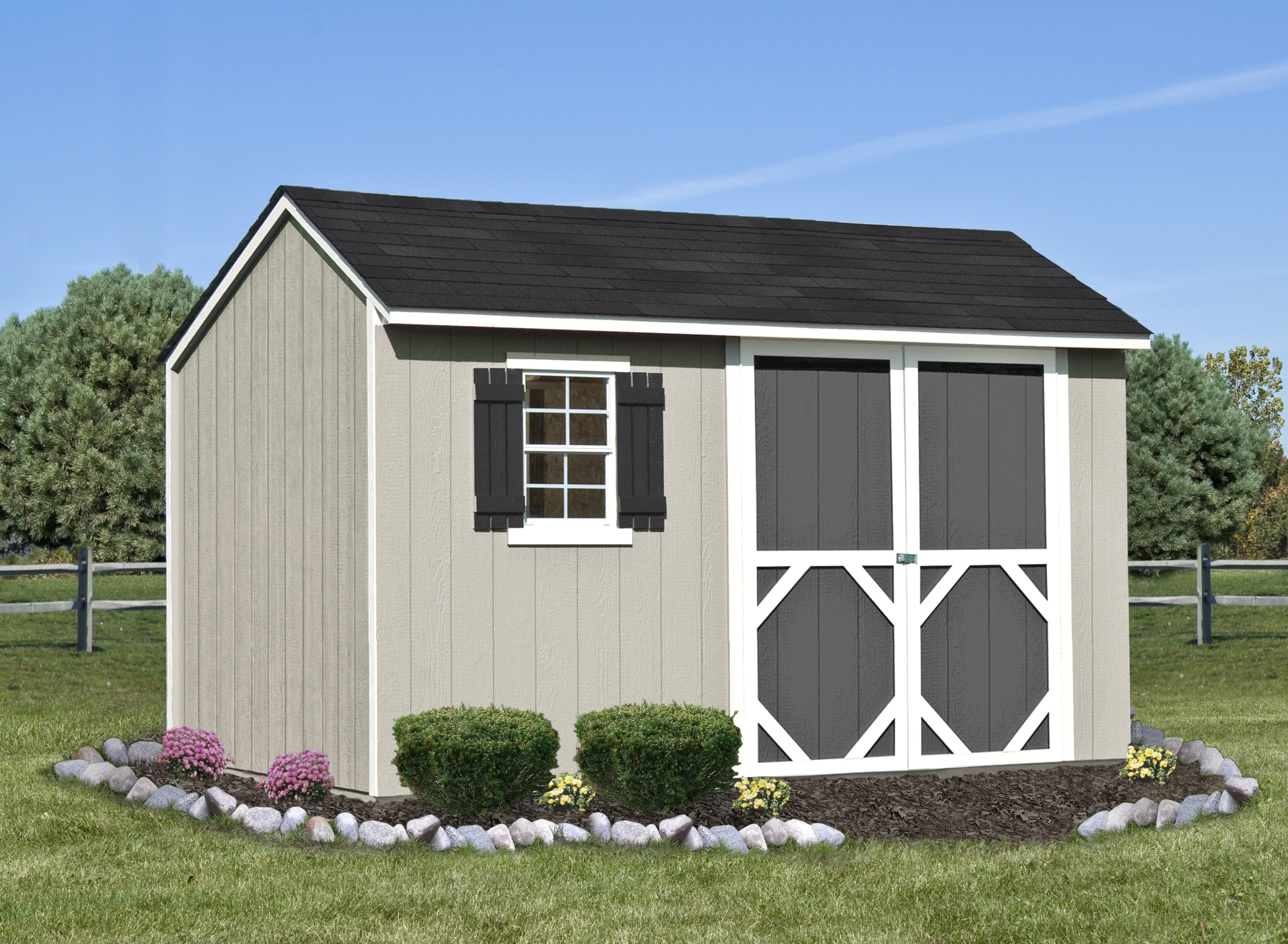 Handy Home Products Augustine 12 ft. x 8 ft. Saltbox Storage Shed