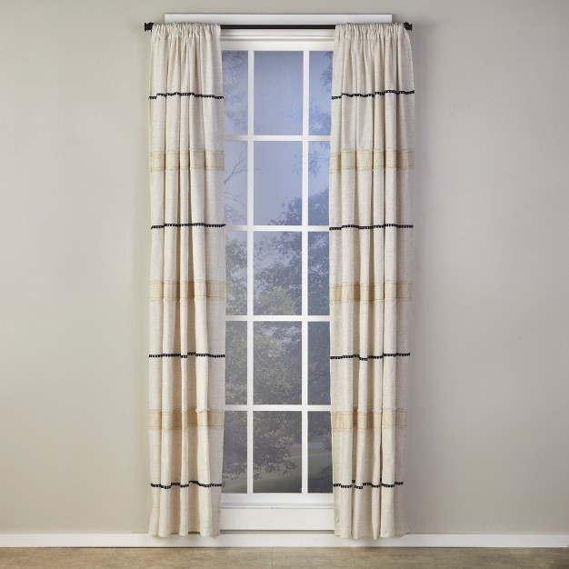 Subtle Stripe Light Filtering Curtain Panel Pair By Skl Home