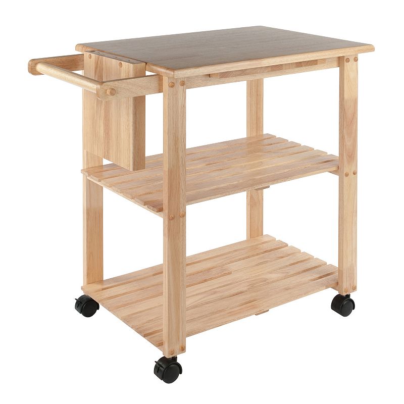 Winsome Knife Block and Cutting Board Kitchen Cart