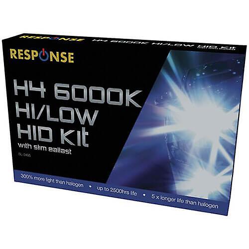 H4 Slim Ballast HID High and Low Auto Lights Kit (12V 6000K)