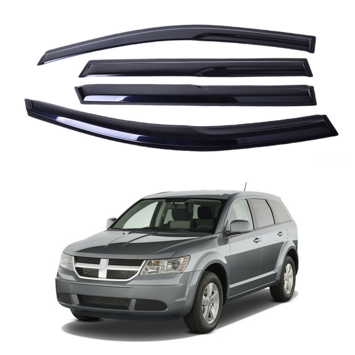 Fits for Journey 0817 Acrylic Side Window Visor Sun Rain Deflector Guard