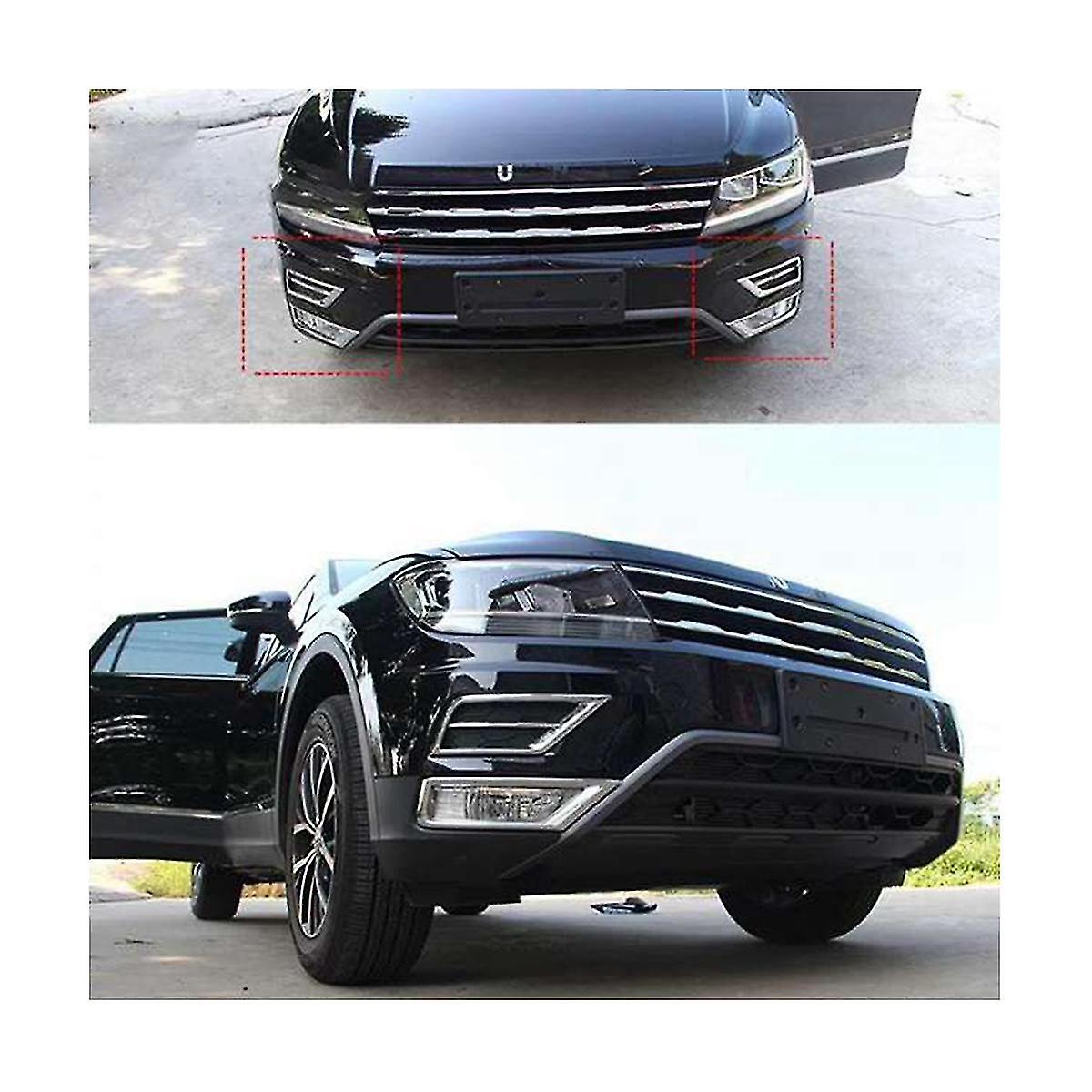 Car Front Bumper Grille Fog Light Cover Trim Fog Lamp Chrome Styling Decoration For 2017 2018 2019