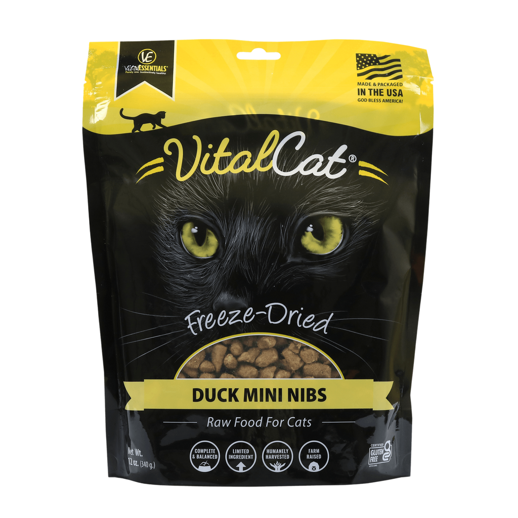 Vital Essentials Duck Mini Nibs Entree Freeze-Dried Cat Food