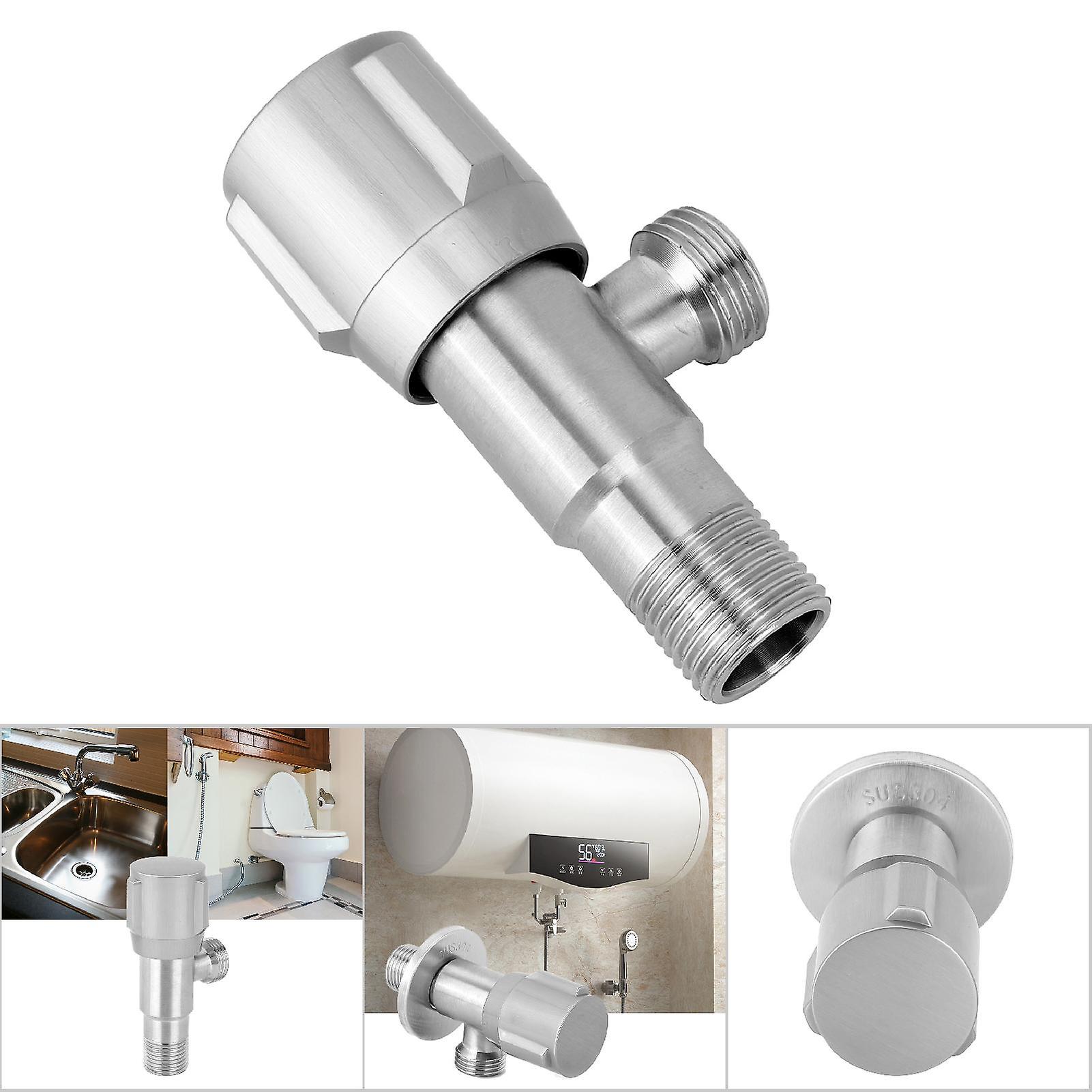 G1/2in Thread Stainless Steel Angle Valve Stop Valve Accessories For Faucet Toilet Water Heater