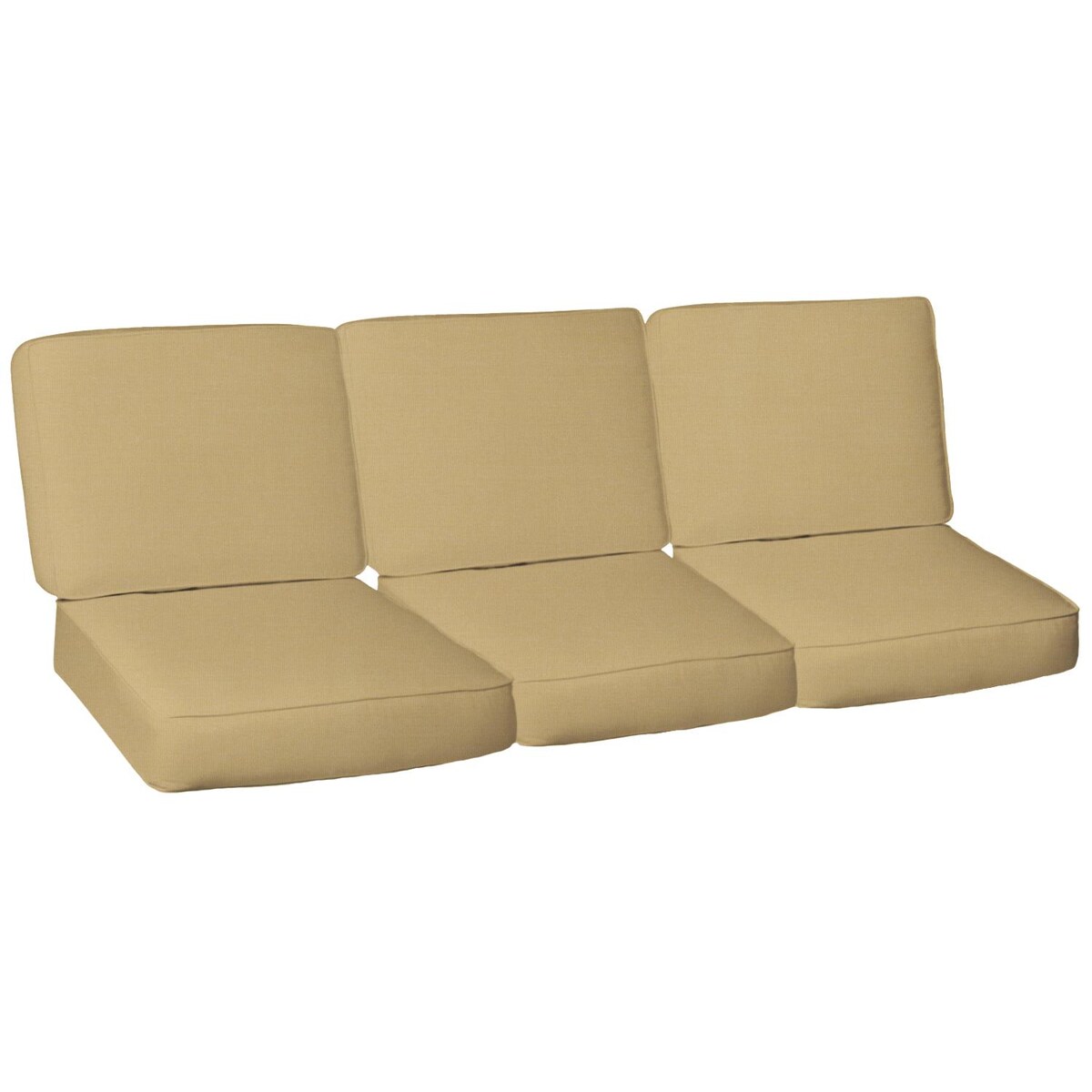 Sunbrella Canvas Wheat 6 Piece Medium Outdoor Replacement Sofa Cushion Set W/ Piping By Signature