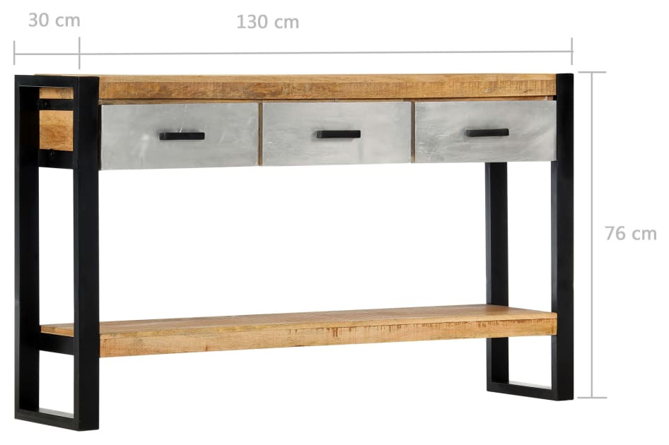 vidaXL Console Table Entryway Hall Table Narrow Side Table Solid Mango Wood   Industrial   Console Tables   by vidaXL LLC  Houzz