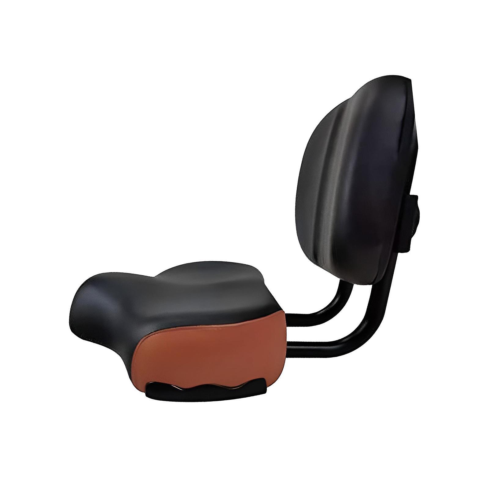 Bicycle Saddle Extra Wide Seats Soft Tricycle Saddle Bike Seat With Backrest Black Brown