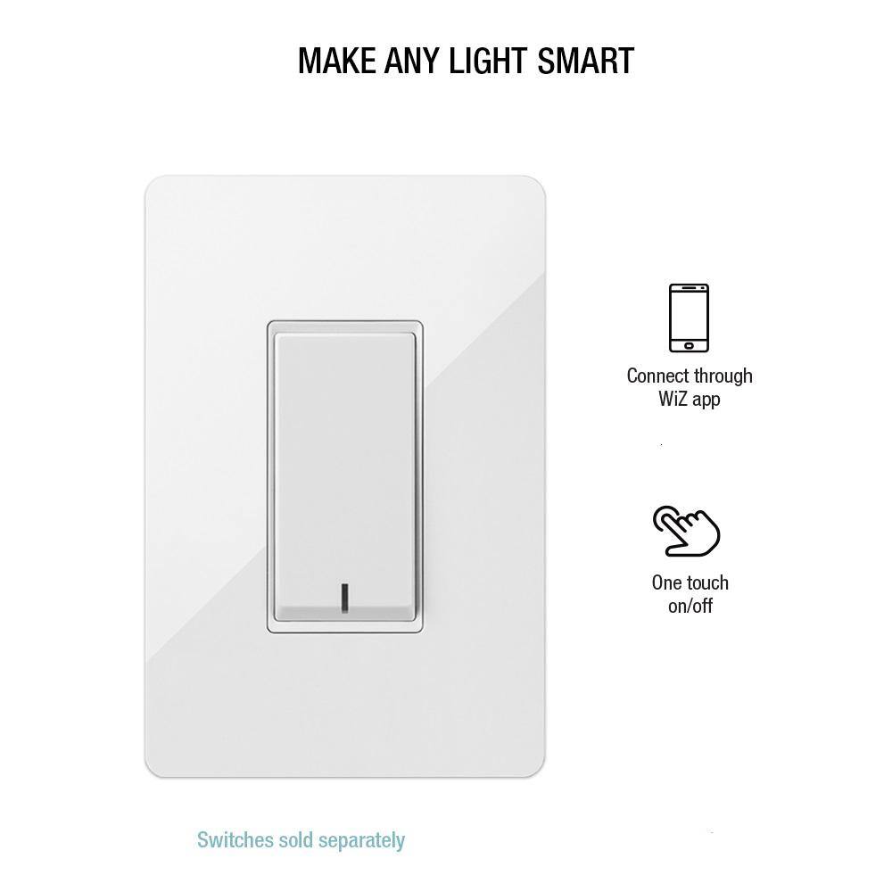 Liteline SPEX Lighting - Smart WIFI Connected by WIZ 3-Way Specialty Rocker Light Switch White SLWZ-3WAY-01