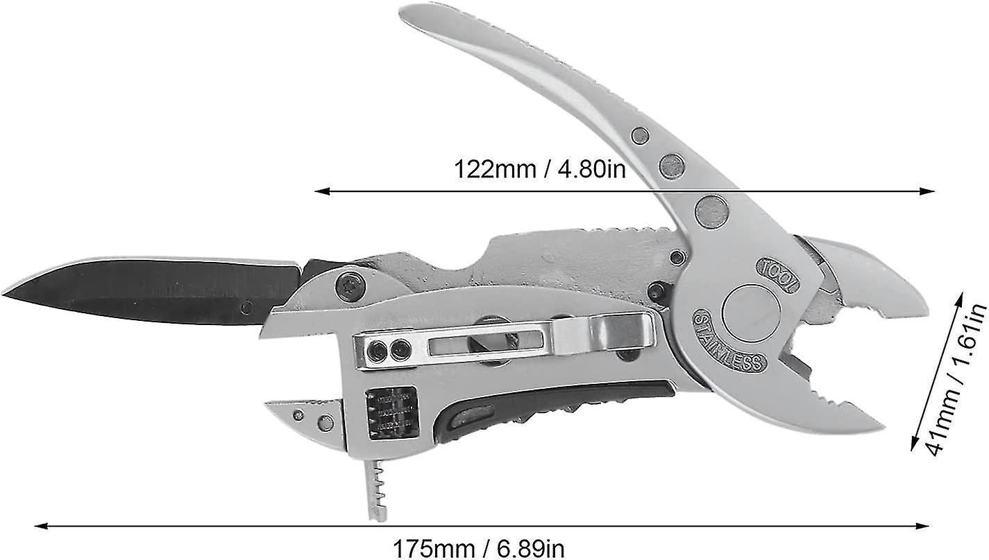 Multitool Wrench Portable Tool Folding，adjustable，stainless Steel Tool Pliers