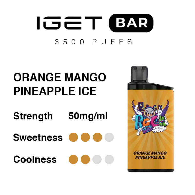Orange Mango Pineapple Ice – IGET Bar 3500 Puffs