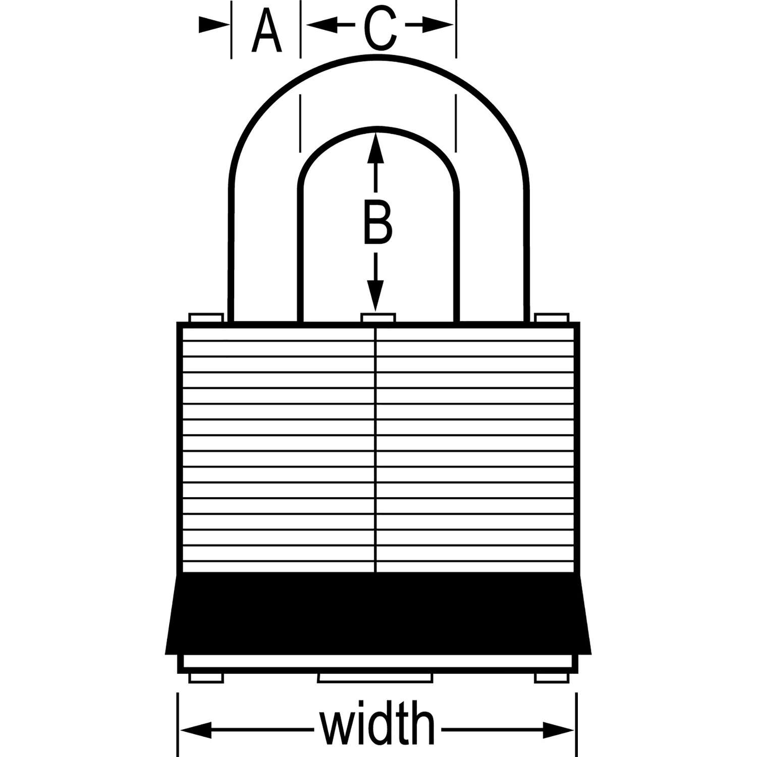 Master Lock 1-5/16 in. H X 1 in. W X 1-3/4 in. L Steel 4-Pin Cylinder Padlock Keyed Alike