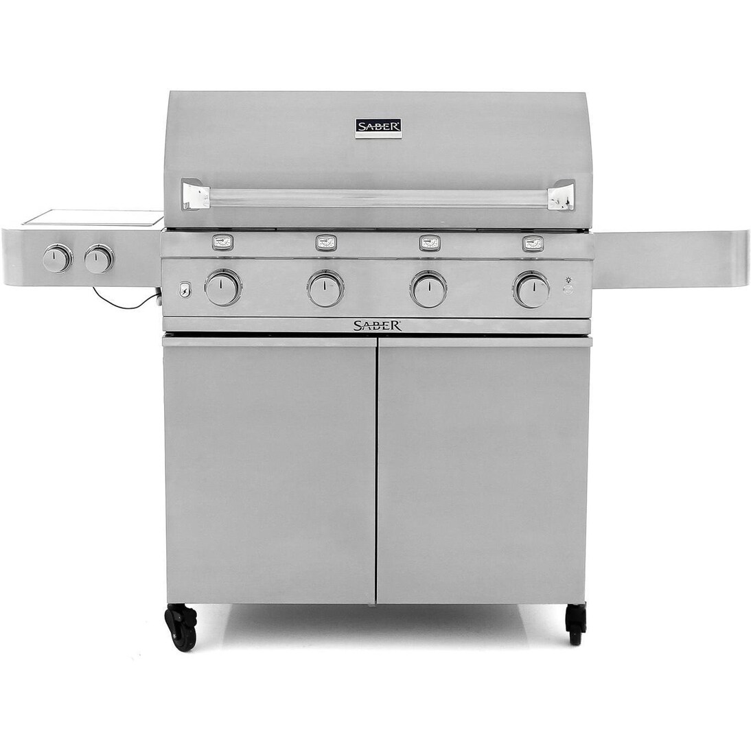 Saber Premium 670 40-Inch 4-Burner Infrared Propane Gas Grill With Side Burner