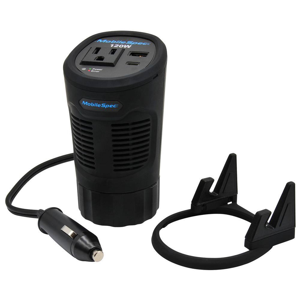 MobileSpec 120-Watt Cup Power Inverter MSI120C