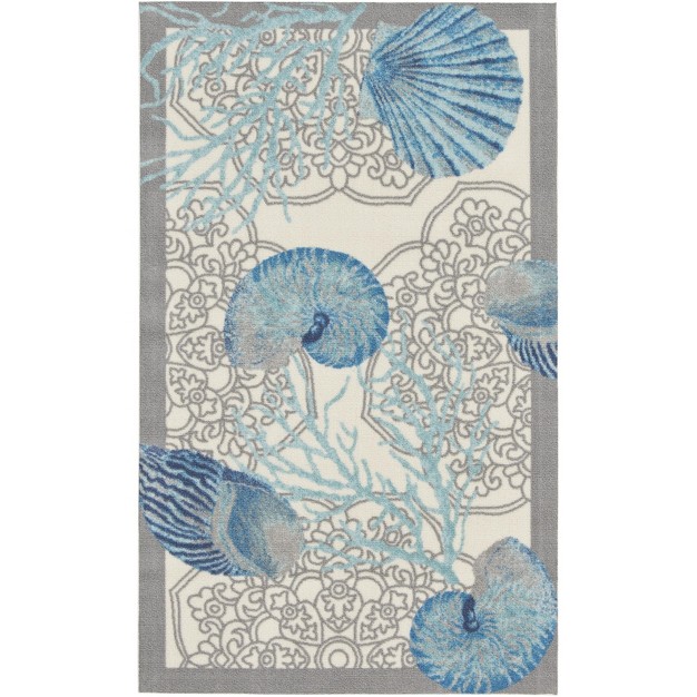 Waverly Seashell Indoor outdoor Area Rug