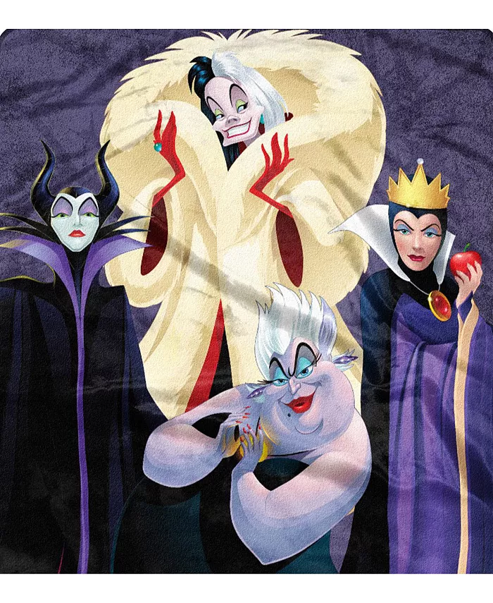 Disney Villains Am I Evil Maleficent Ursula Cruella Deville Evil Queen Silk Touch Throw Blanket 50