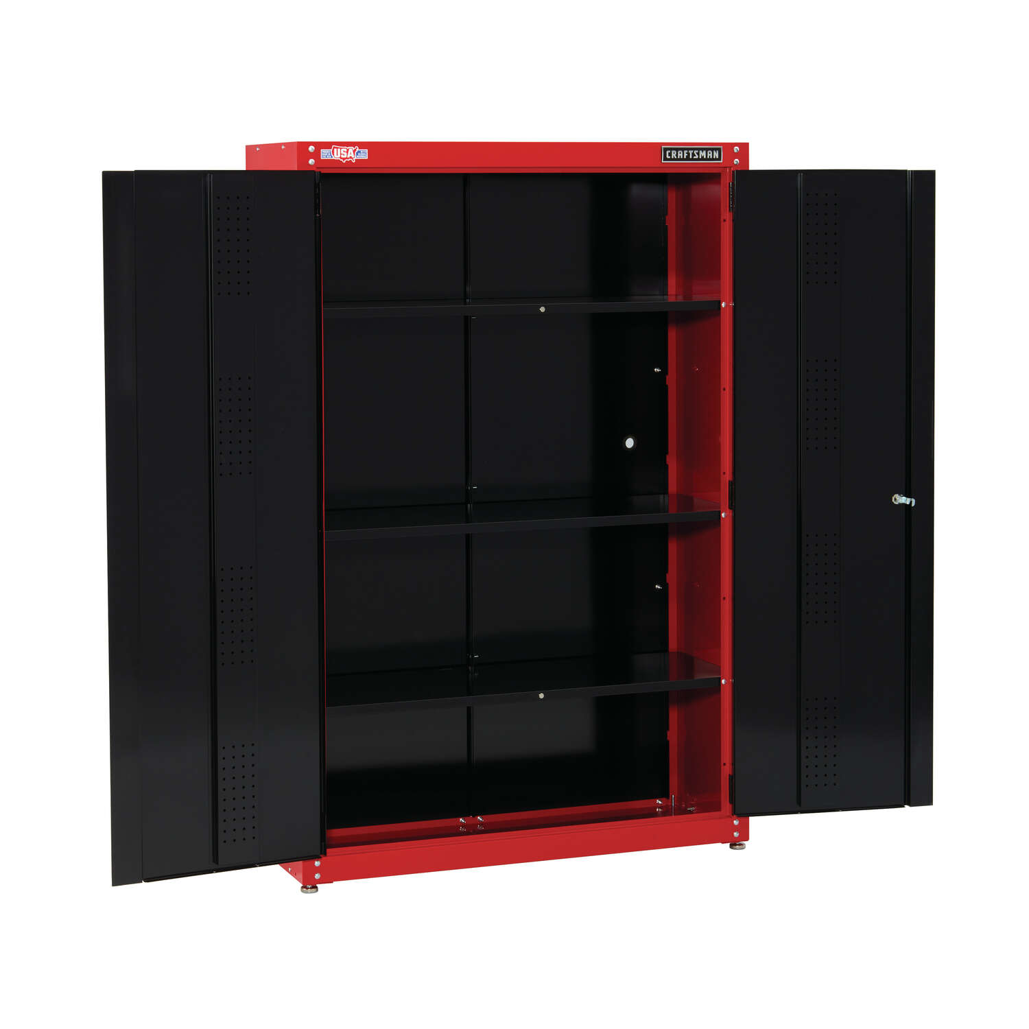 Craftsman 74 in. H X 48 in. W X 18 in. D Black/Red Steel Storage Cabinet