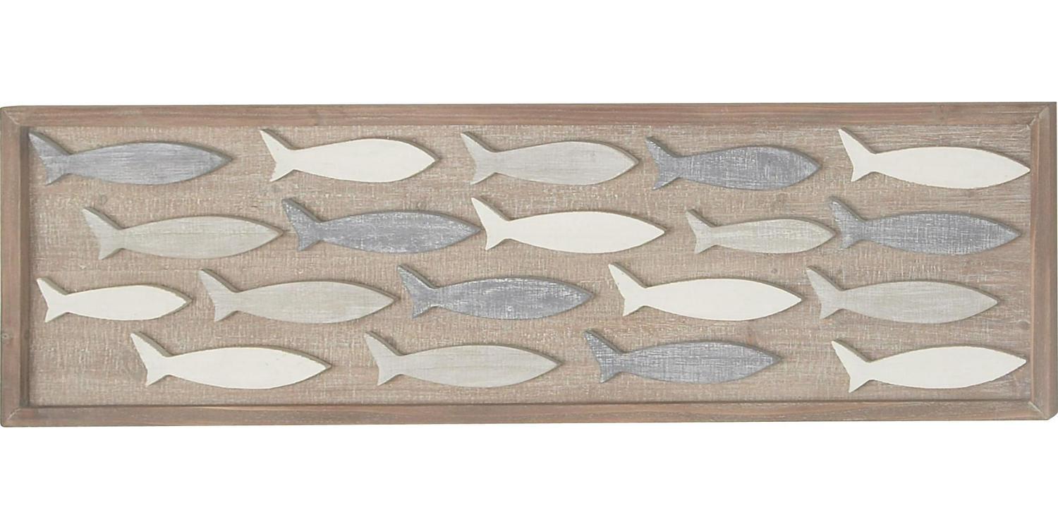 DecMode Indoor Grey Wood Coastal Fish Wall DA(C)cor  Crowdfused