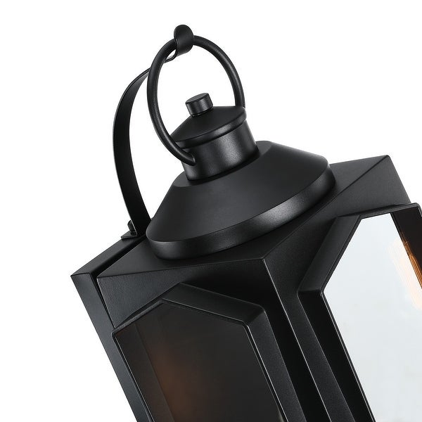 1-light outdoor wall light with clear glass and black finish，1*E26 Shopping - The Best Deals on Outdoor Wall Lanterns | 40356619