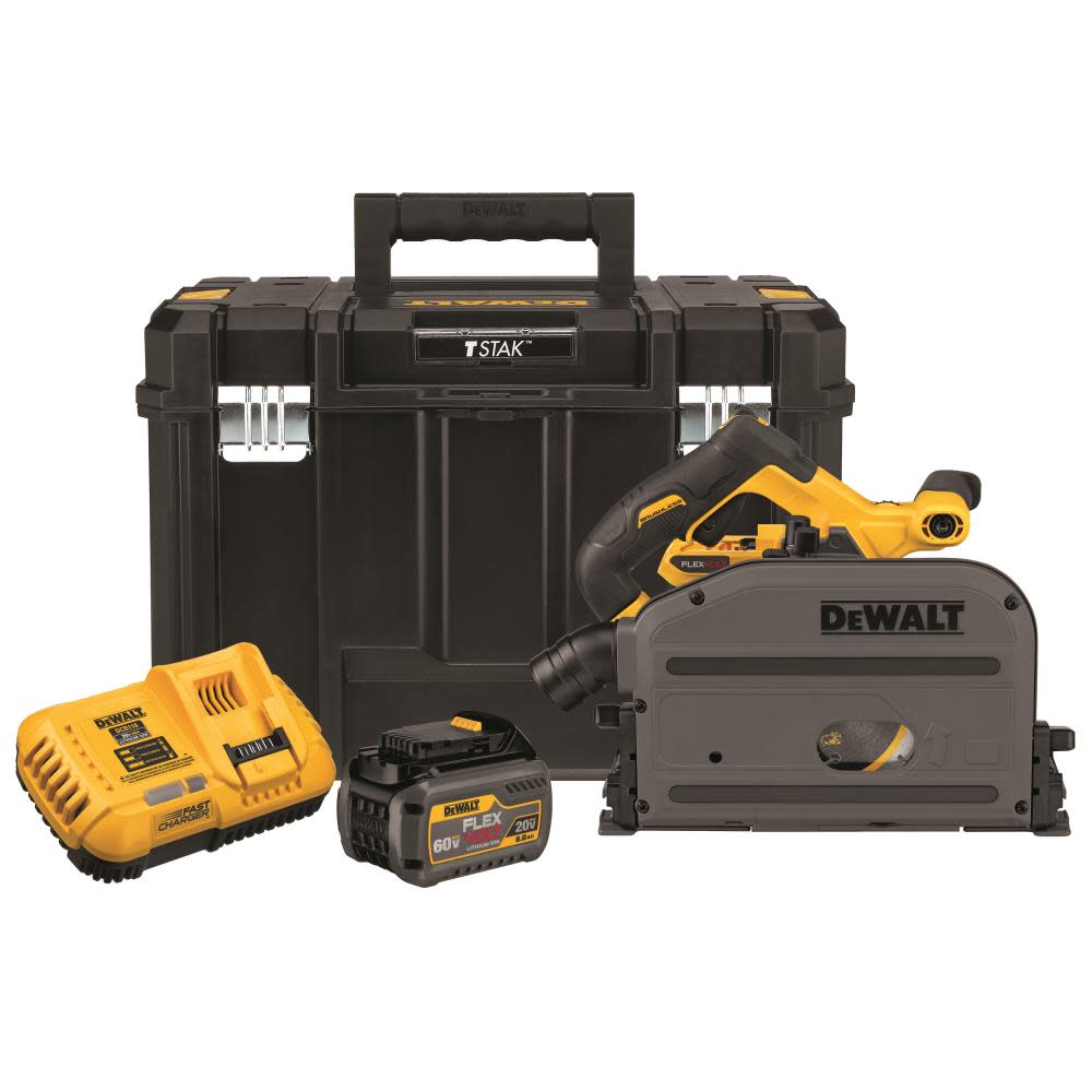 DEWALT 60V MAX* 6-1/2" Cordless TrackSaw Kit DCS520T1 from DEWALT