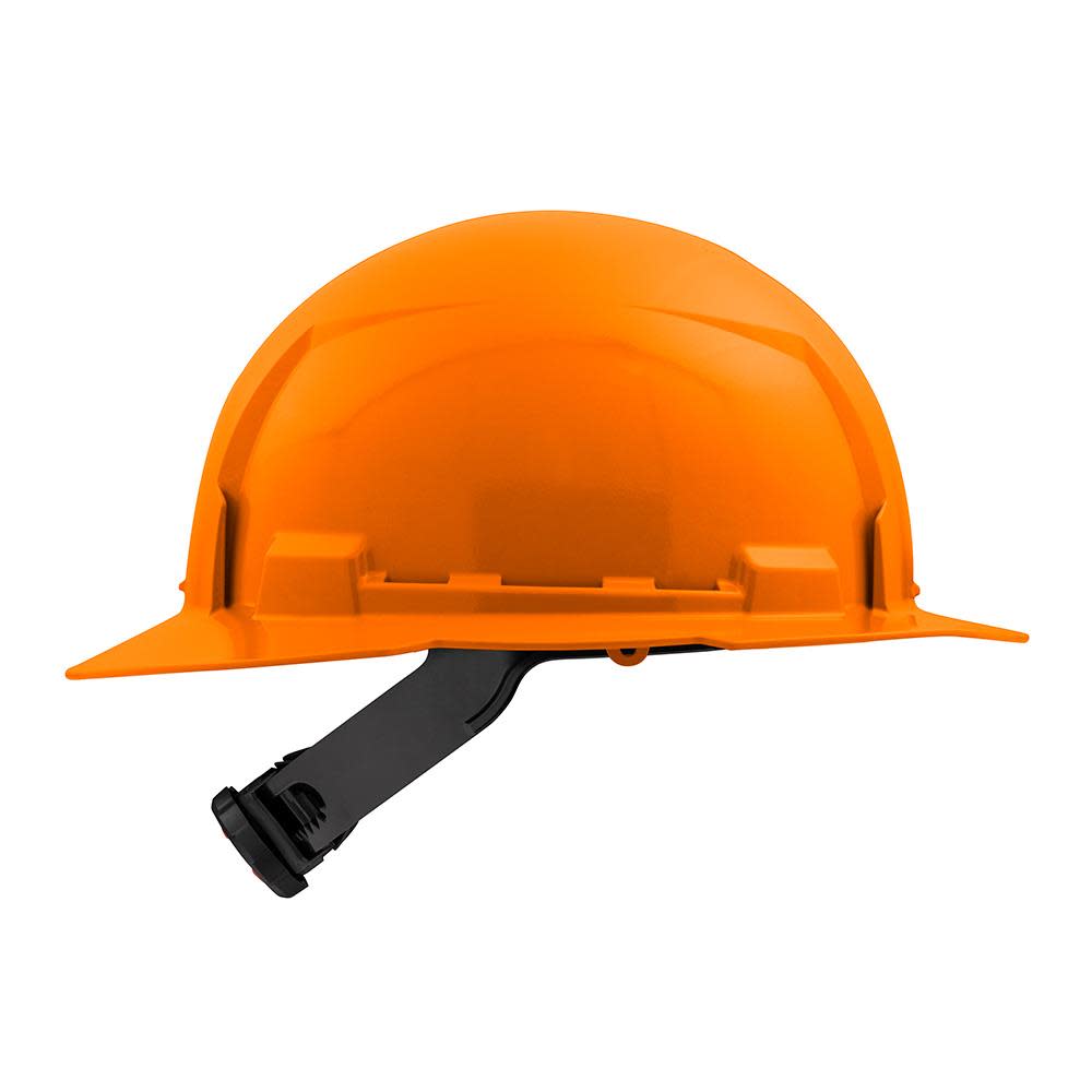 Milwaukee Orange Full Brim Hard Hat with 4pt Ratcheting Suspension Type 1 Class E