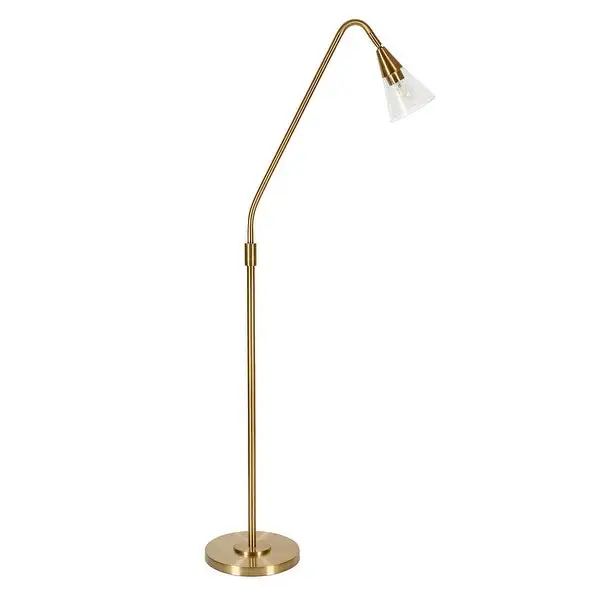 Challice Blackened Bronze Arc Floor Lamp