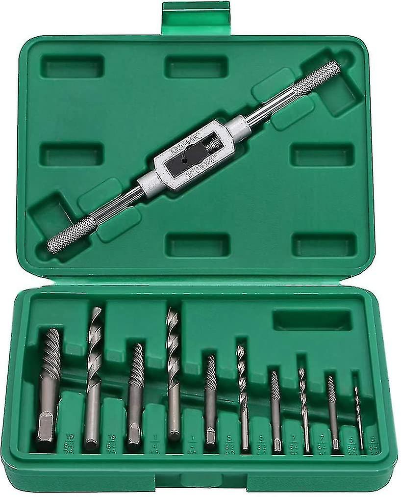 11pcs Damaged Screw Extractors Broken Bolts With Storage Box