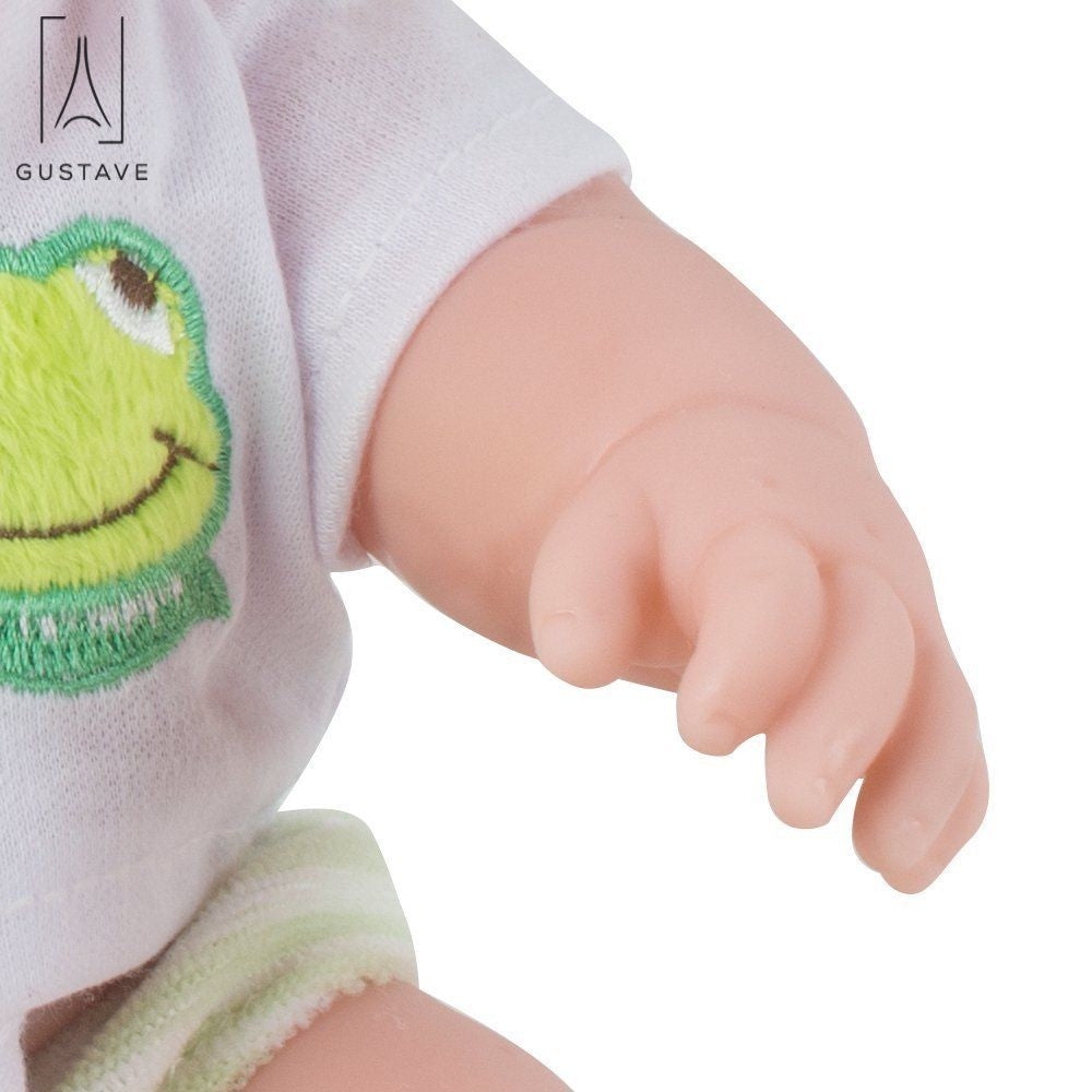 Gustave 12 inch Silicone Vinyl Reborn Baby Dolls Handmade Baby Girl Toddler Doll Toys Gifts "Green"